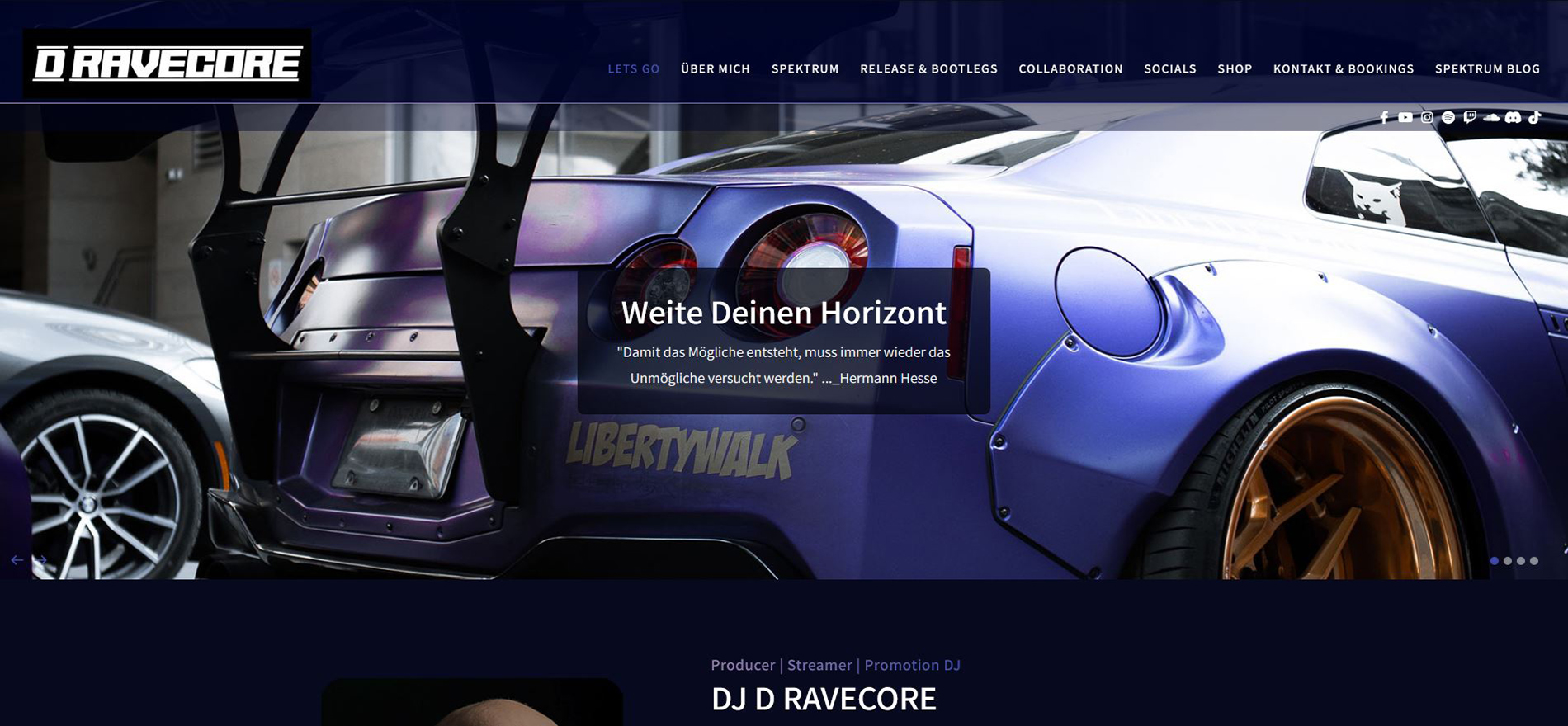 Screenshot dravecore.de